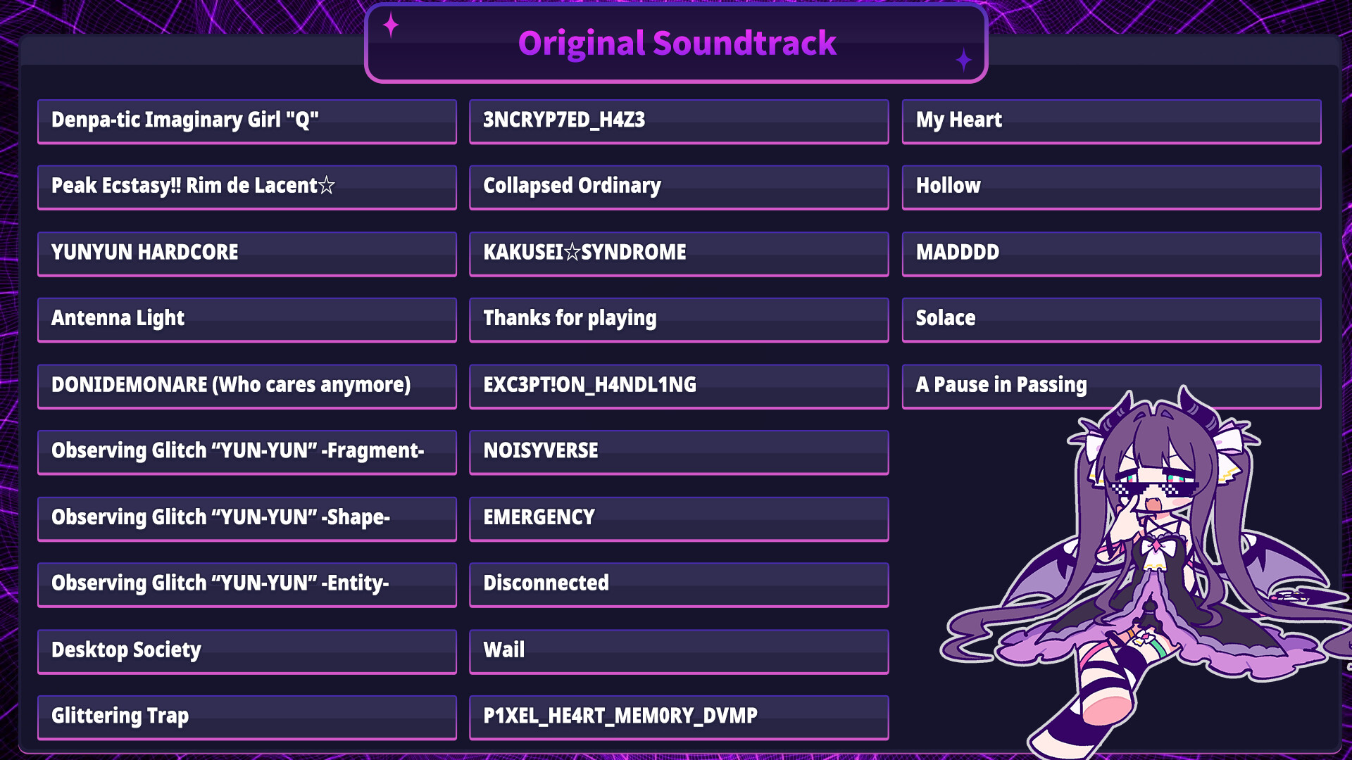 Yunyun Syndrome!? Rhythm Psychosis Original Soundtrack Featured Screenshot #1