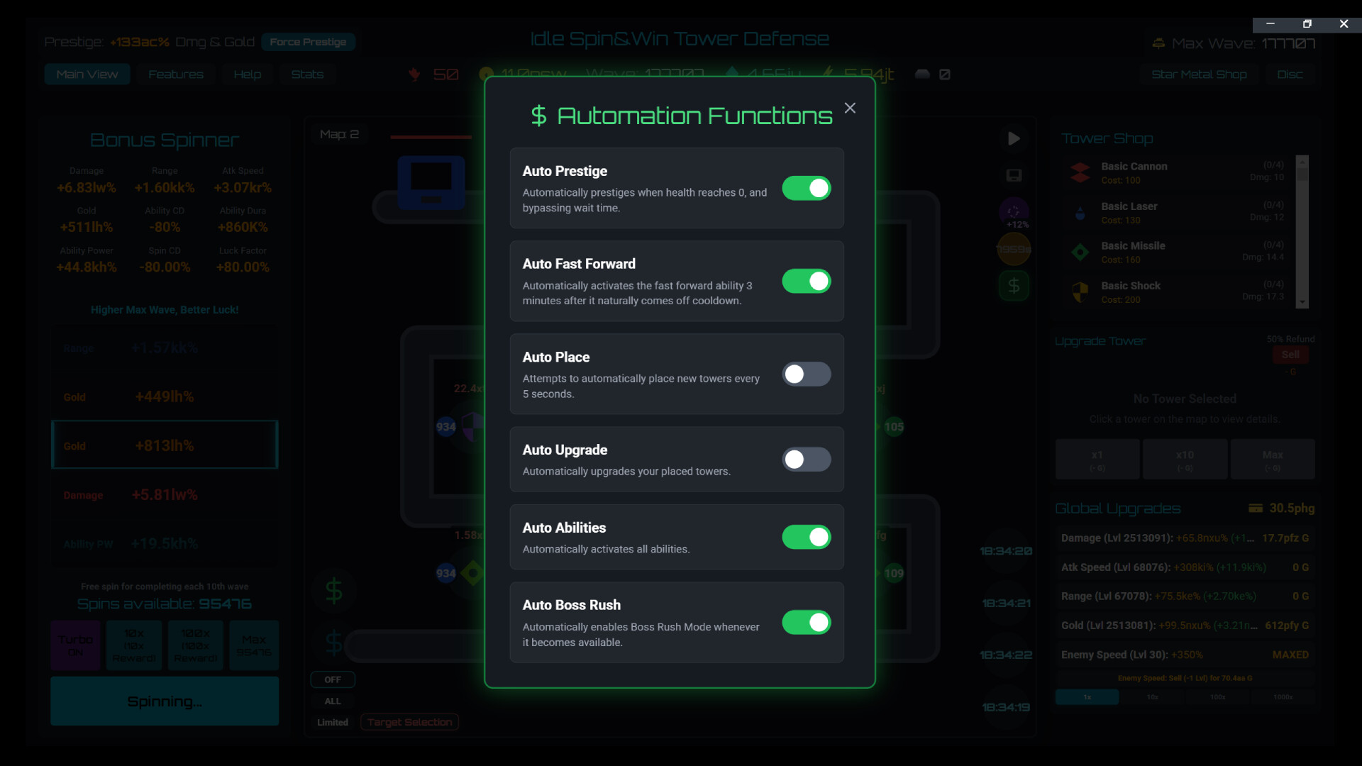 Idle Spin&Win Tower Defense screenshot #9