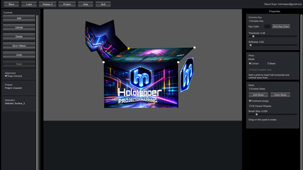 HoloMapper – Projection Mapping Toolfor windows and Linux 1