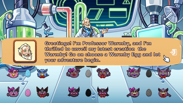 Screenshot of Warmby gameplay showing in-action mechanics