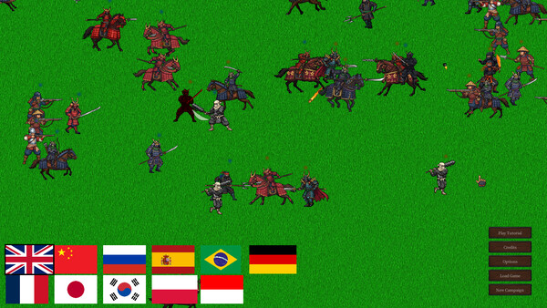 Screenshot of Region at War: The Shogun's Tale of War gameplay showing in-action mechanics