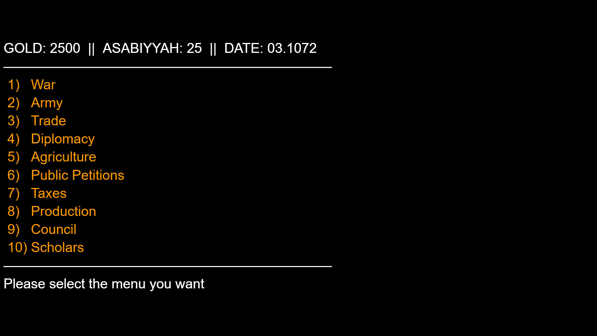 Khaldun: Text Based Strategy screenshot #7