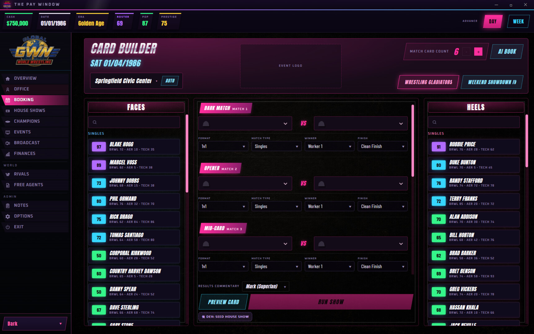 The Pay Window: 80s Wrestling Simulator screenshot 3