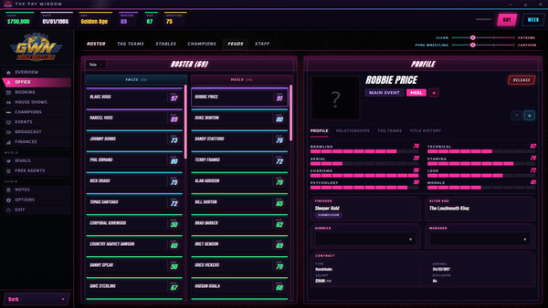 Скриншот 2 из игры The Pay Window: 80s Wrestling Simulator