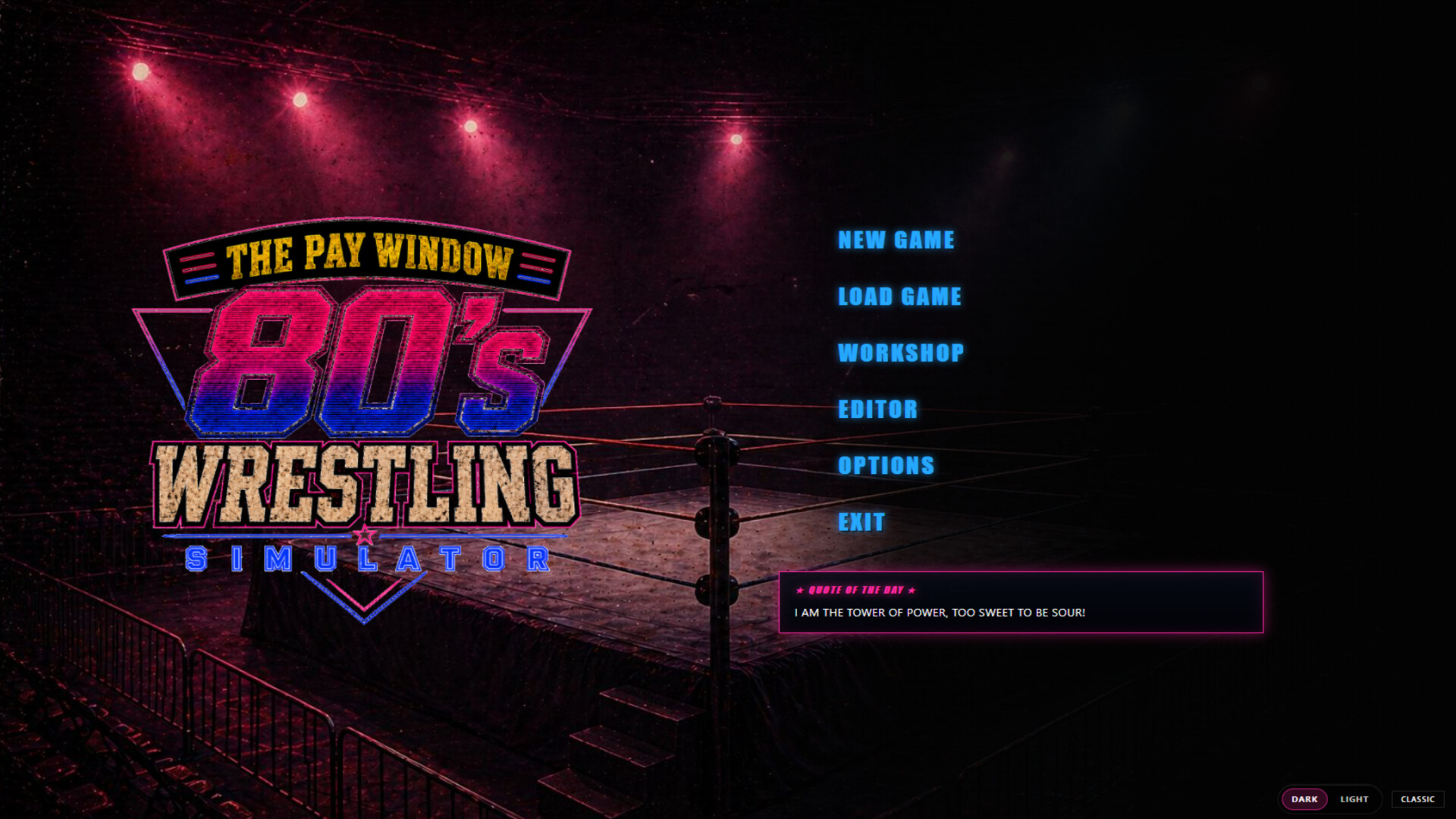 The Pay Window: 80s Wrestling Simulator screenshot 1