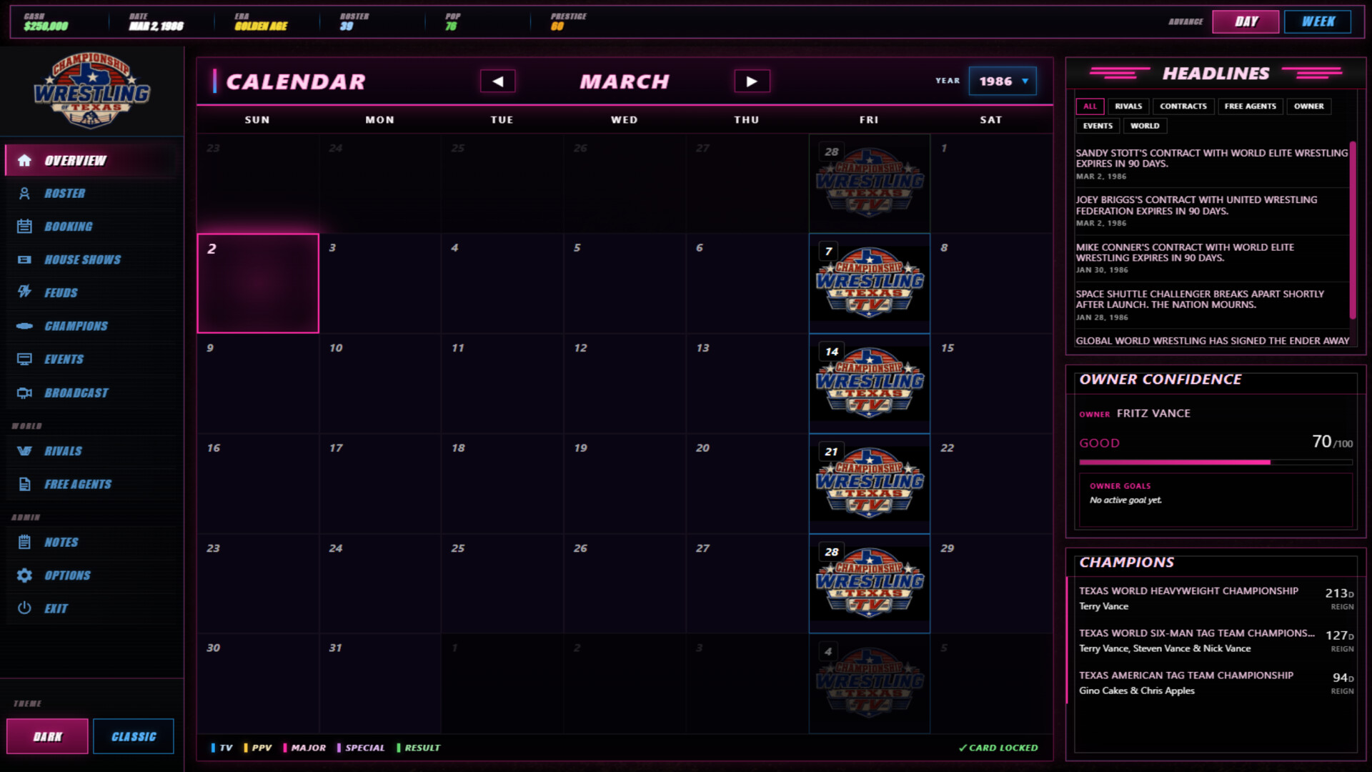 The Pay Window: 80s Wrestling Simulator screenshot 2