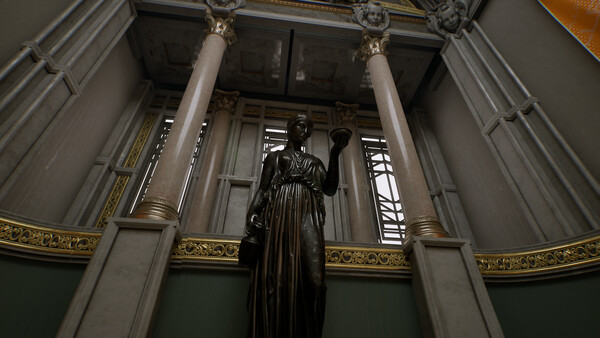 Screenshot of Infinite Museum gameplay showing in-action mechanics