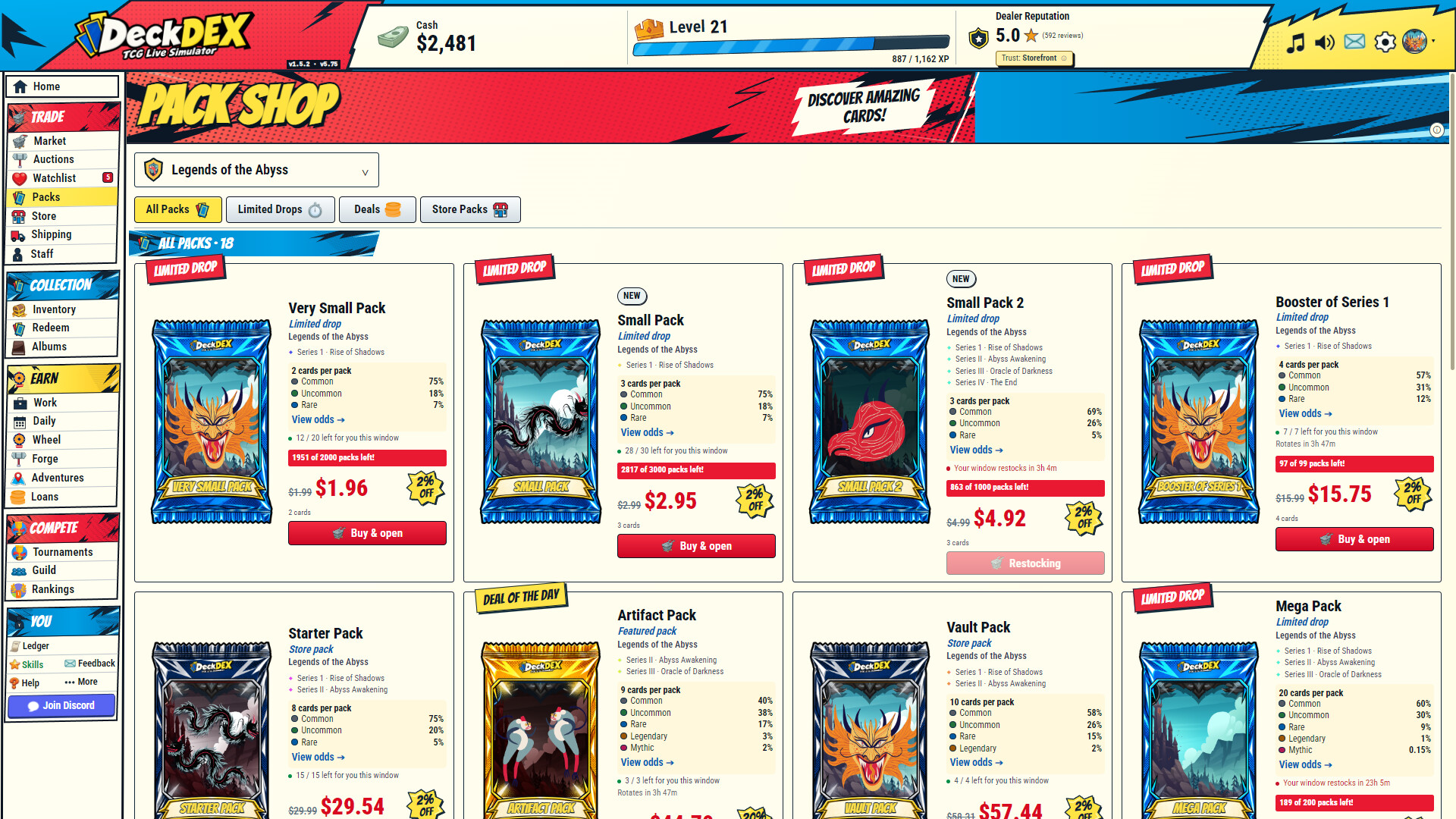 DeckDEX - TCG Live Simulator