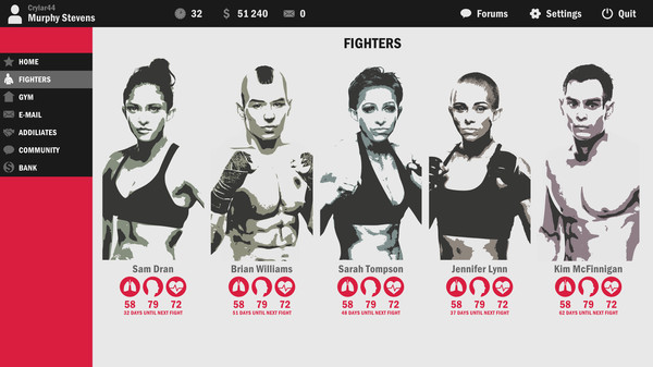 Screenshot z Ultimate Fight Manager 2016 Screenshot z Ultimate Fight Manager 2016