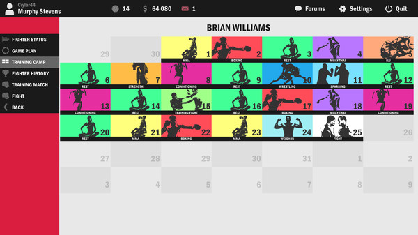 Screenshot z Ultimate Fight Manager 2016 Screenshot z Ultimate Fight Manager 2016