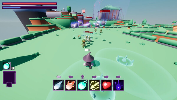 Screenshot of Mega Mage gameplay showing in-action mechanics