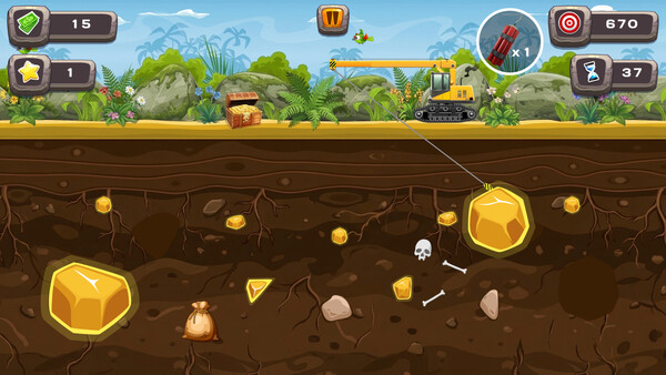 Screenshot of Treasure Blast Quest gameplay showing in-action mechanics