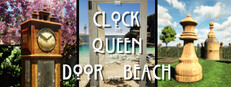 The Clock the Queen and the Door on the Beach