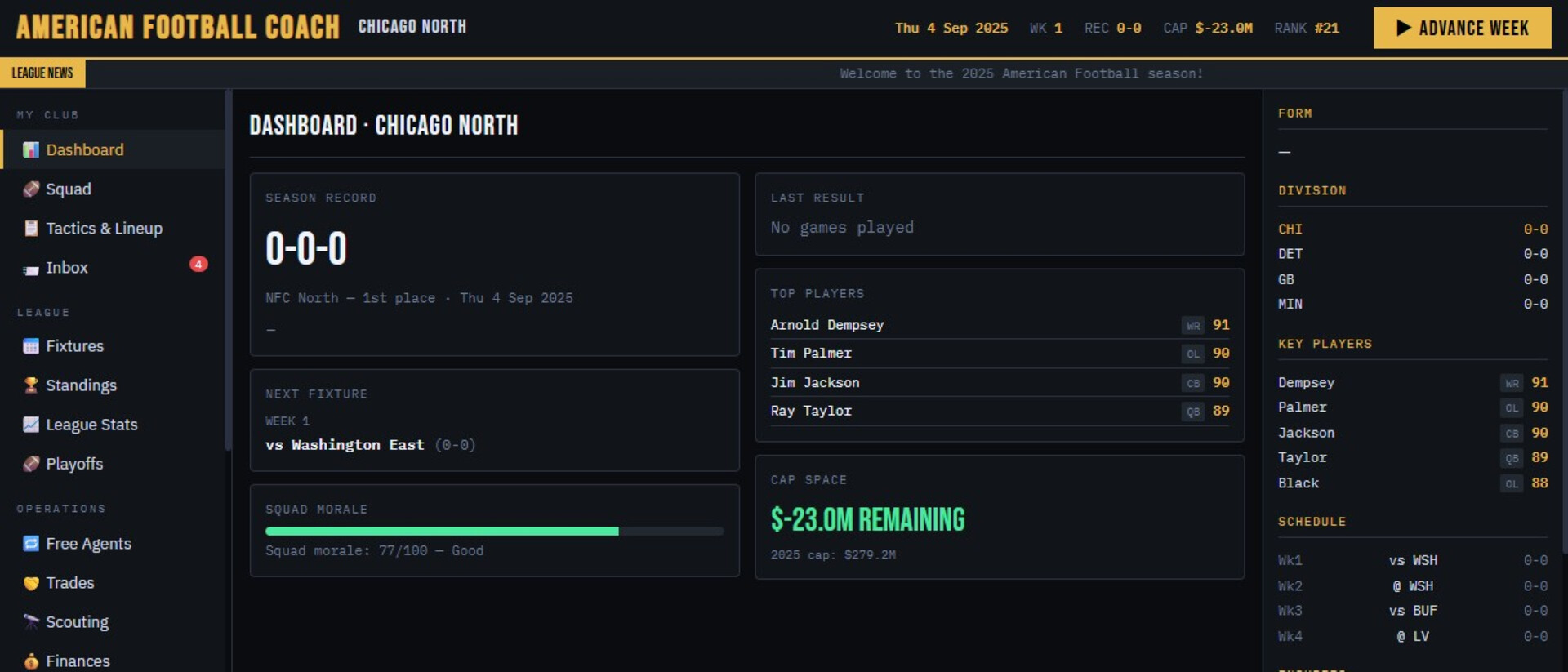 American Football Coach screenshot #3