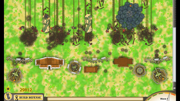 Screenshot of Endless War: Defense gameplay showing in-action mechanics