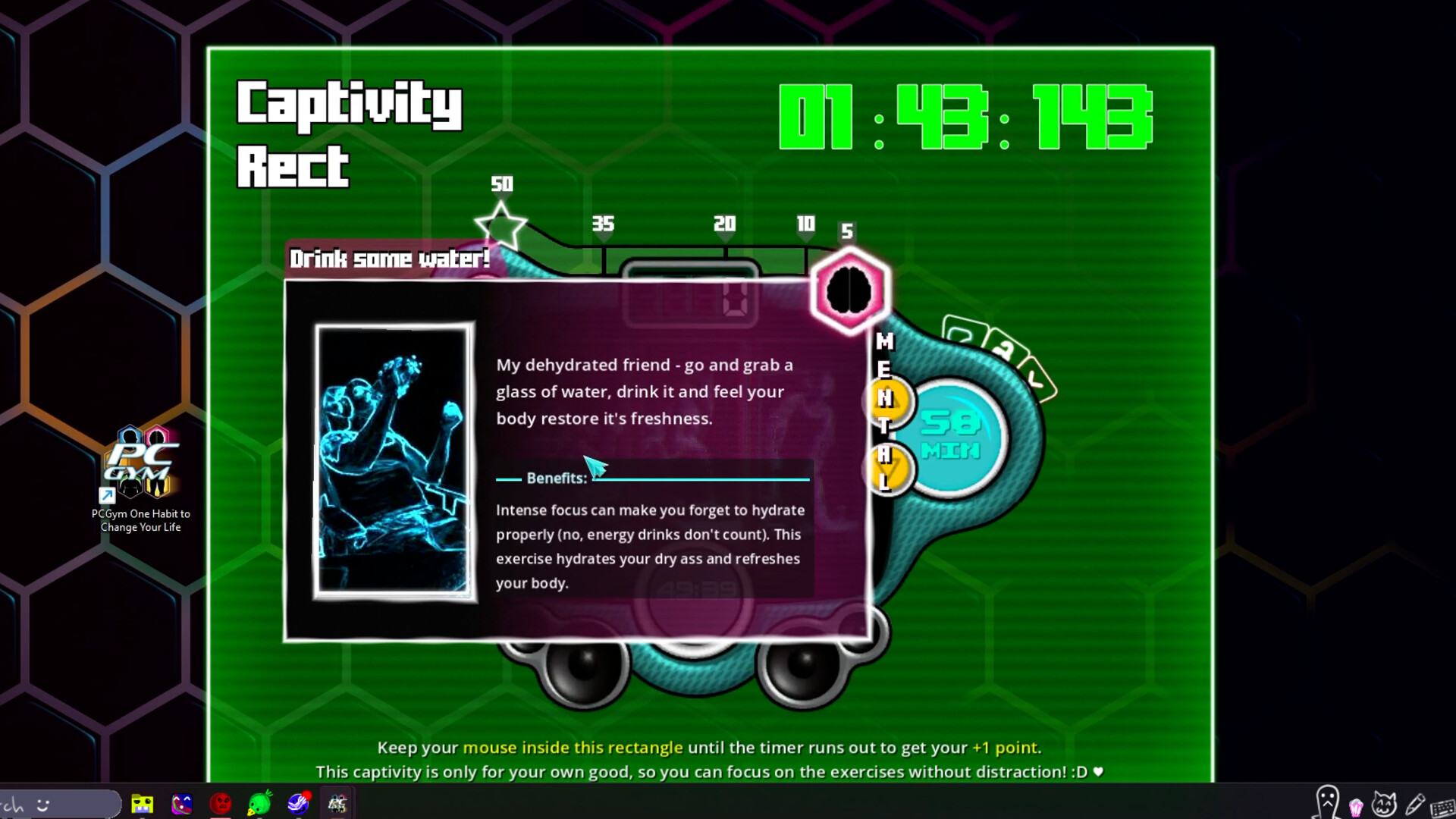 #2. PCGym: One Habit to Change Your Life (Steam) di: MeLikeRamen
