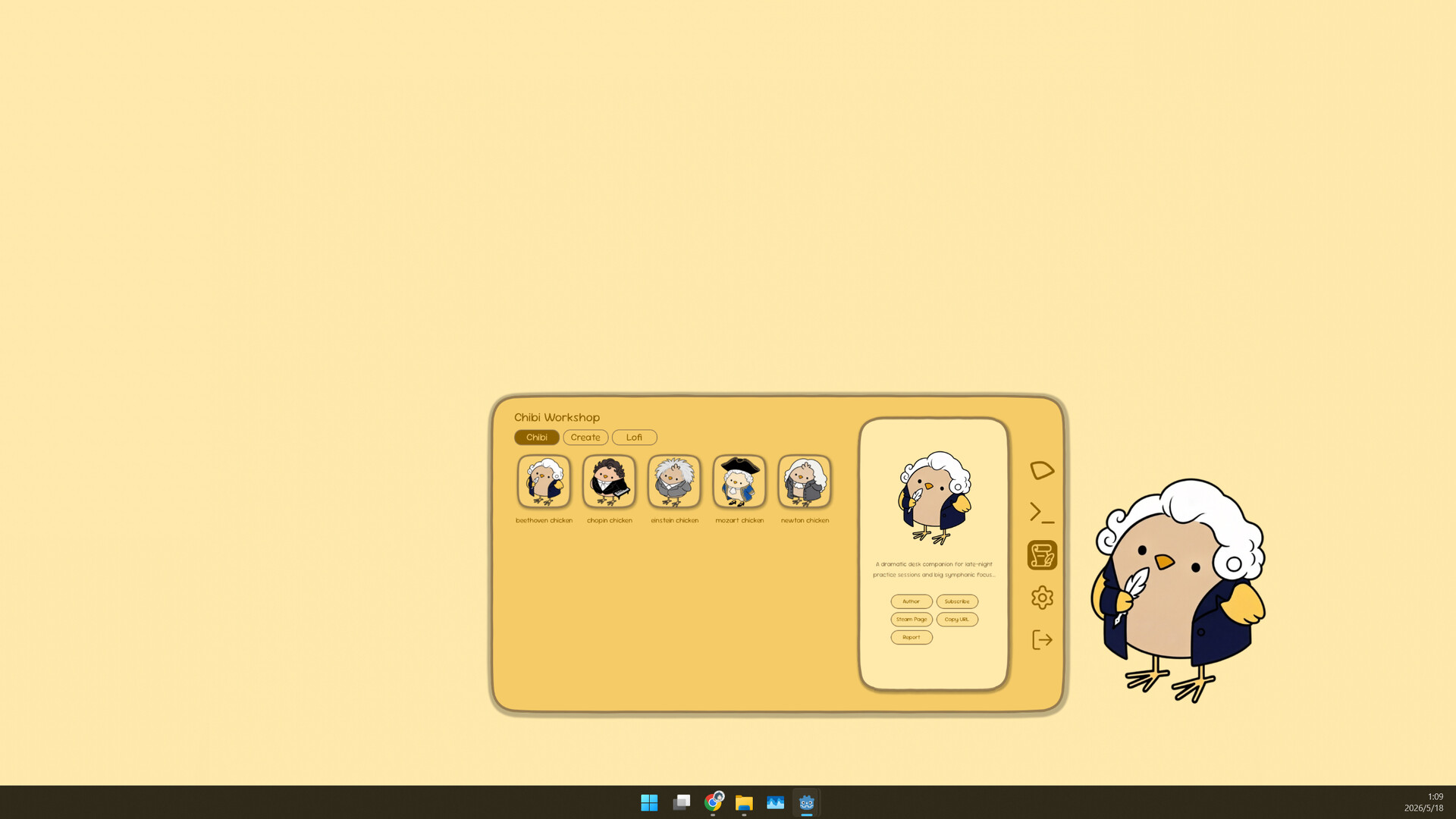Your Chibi Chicken: Lo-Fi Desktop Pet screenshot 3
