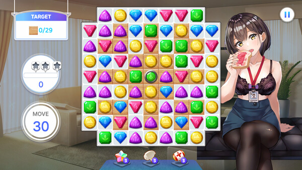 Screenshot of See-Through Jewels gameplay showing in-action mechanics