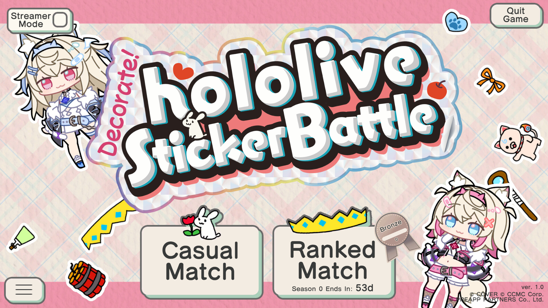 Decorate! hololive Sticker Battle screenshot
