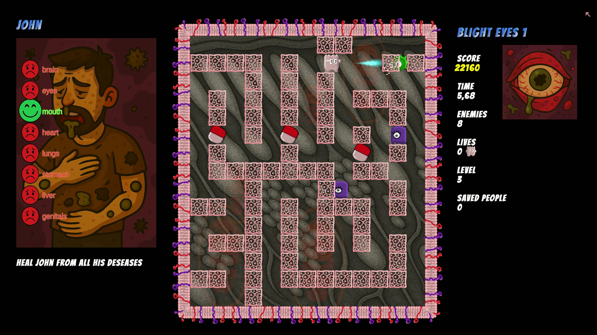 Virurama gameplay screenshot