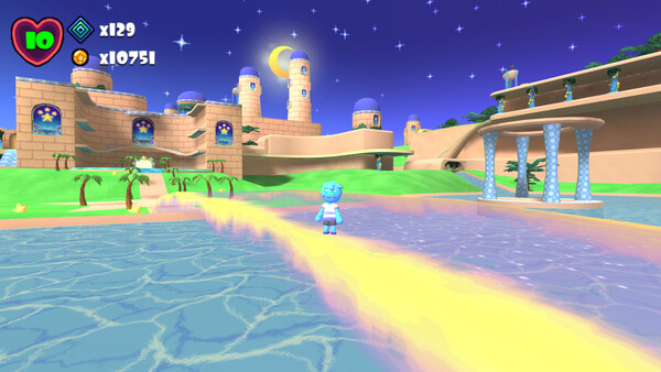 Screenshot of Kewtia: Crystallite Hunt gameplay showing in-action mechanics