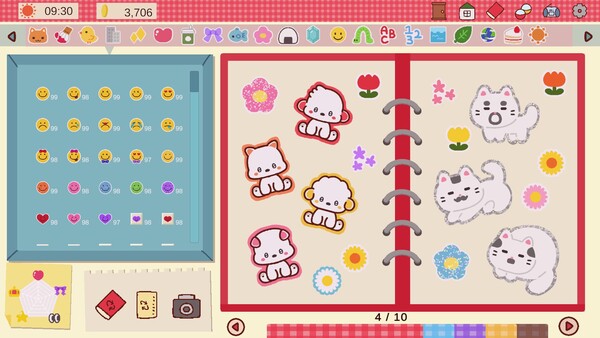 Screenshot of Sticker DECO gameplay showing in-action mechanics