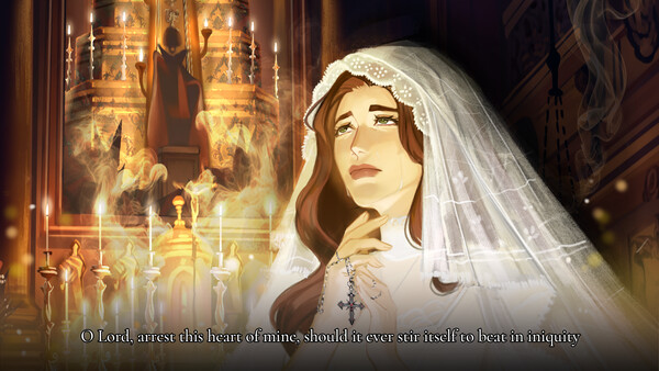 Screenshot of AMEN: The Quiet Exodus gameplay showing in-action mechanics