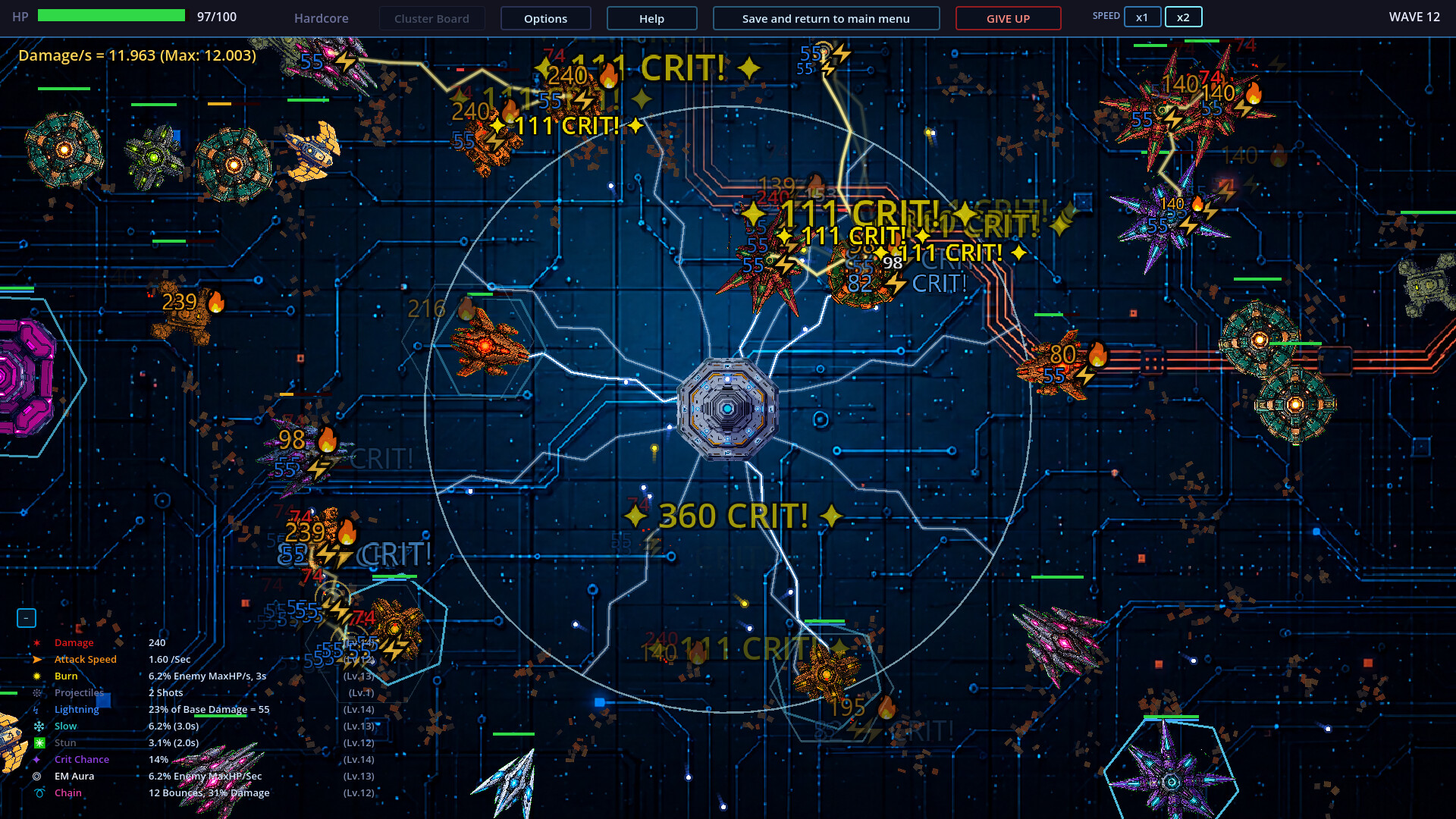 Cluster - Roguelike Tower Defense screenshot #1