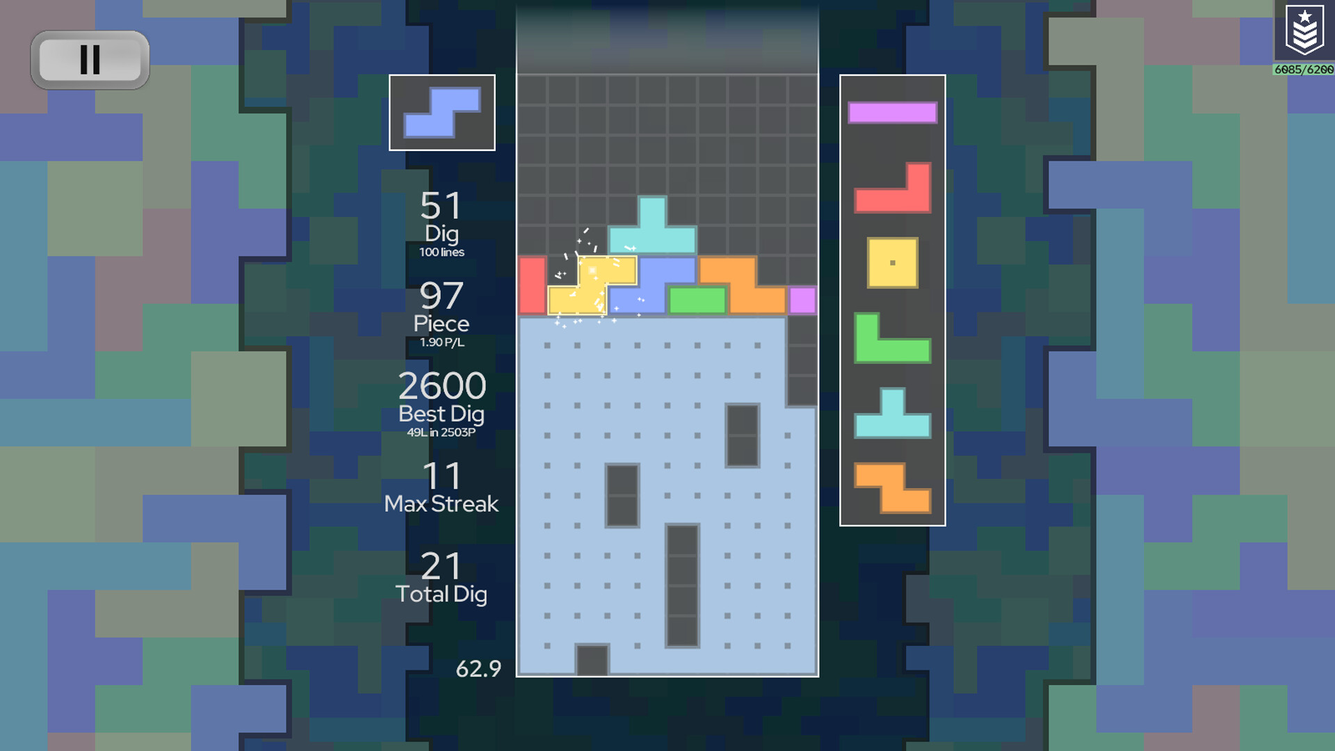 Techmino-Downstacking Featured Screenshot #1