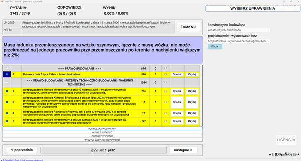 LearnTestQuestions - Uprawnienia Budowlane (Akty Prawne) screenshot 1