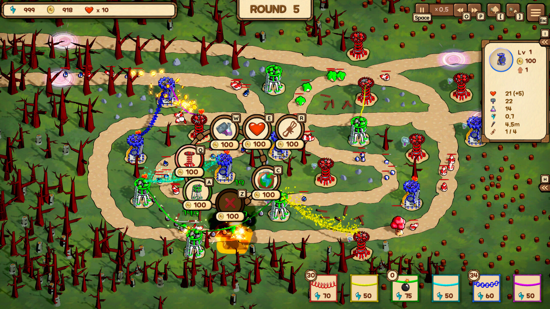 Rainbow Tower Defense screenshot 1