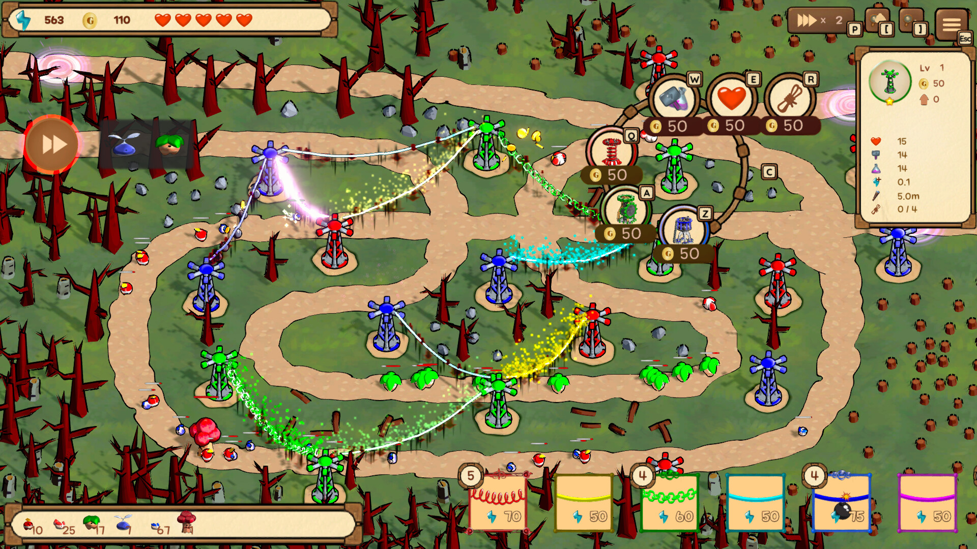 Rainbow Tower Defence screenshot #1