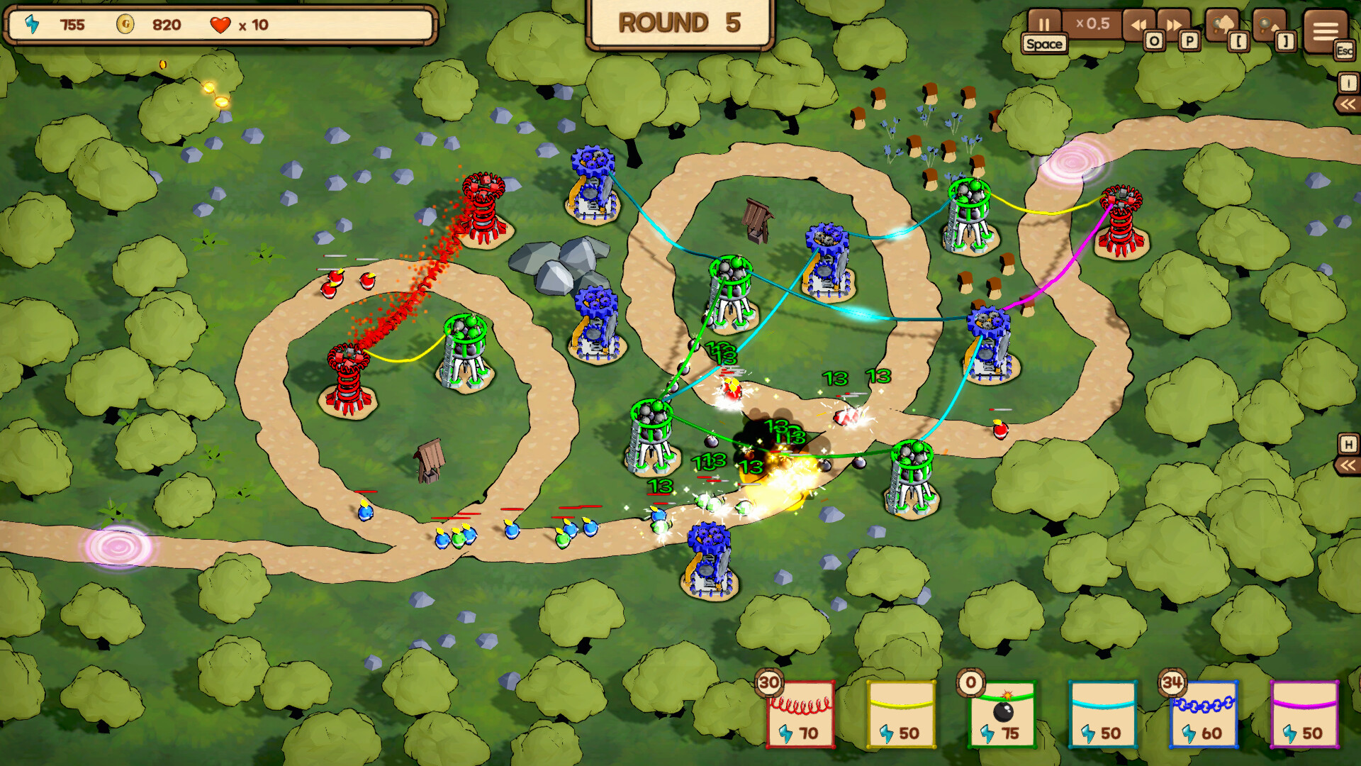 Rainbow Tower Defense screenshot 8