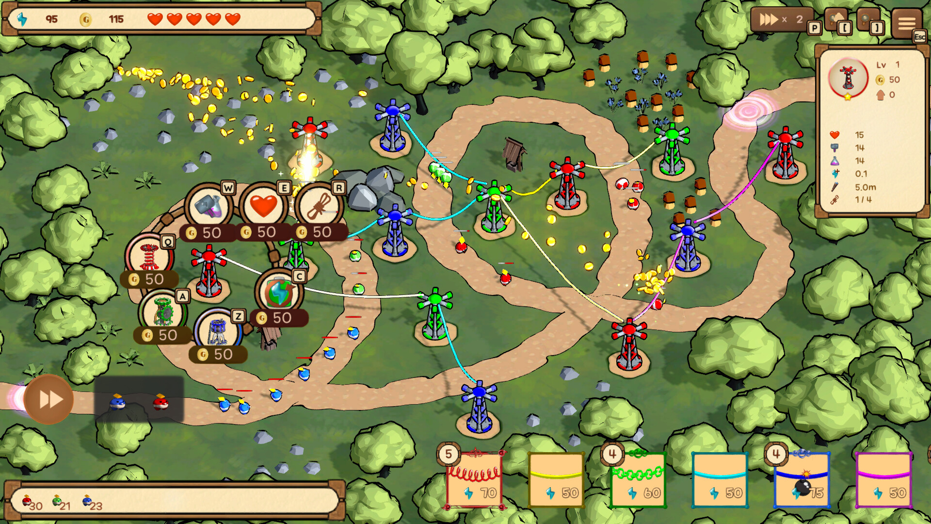Rainbow Tower Defence screenshot #2