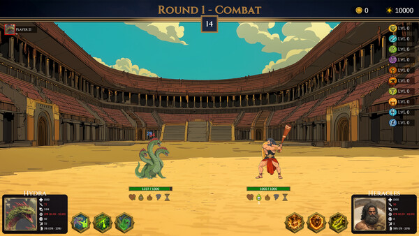 Screenshot of Agon : Legends of the Arena gameplay showing in-action mechanics