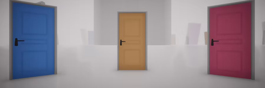Иллюстрация из описания игры Just More Doors : REFRAMED & REDACTED