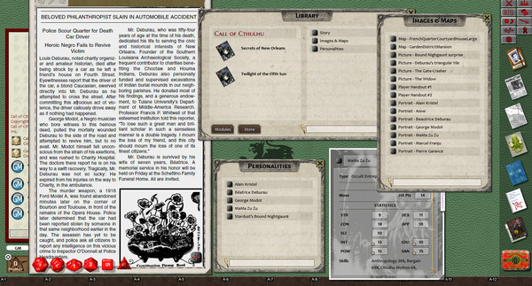 Fantasy Grounds - Call of Cthulhu: Secrets of New Orleans