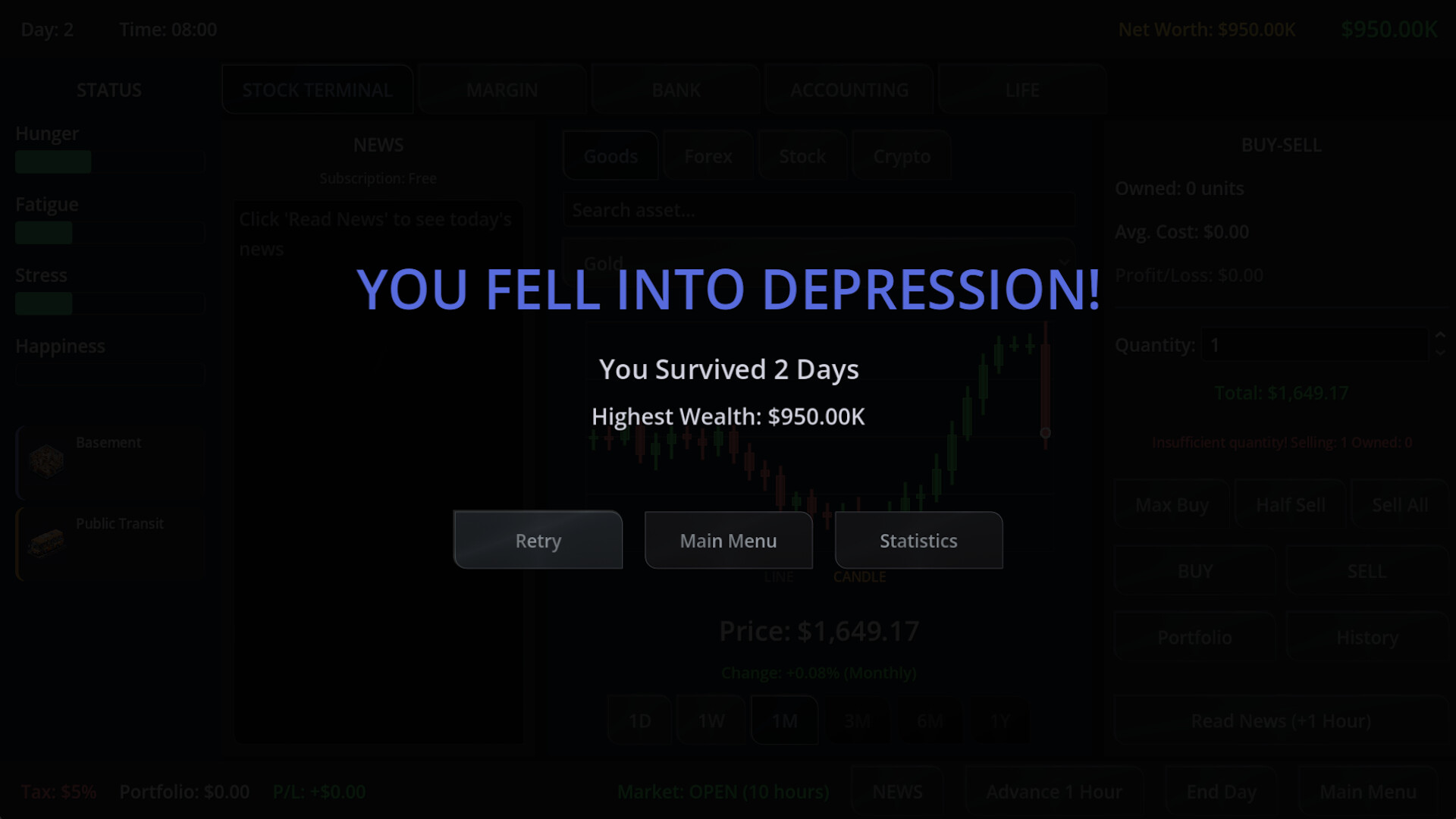 Neo Capitalist - Stock Market Survival Simulator – Screenshot 19