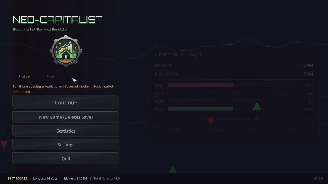 Neo Capitalist - Stock Market Survival Simulator video 3