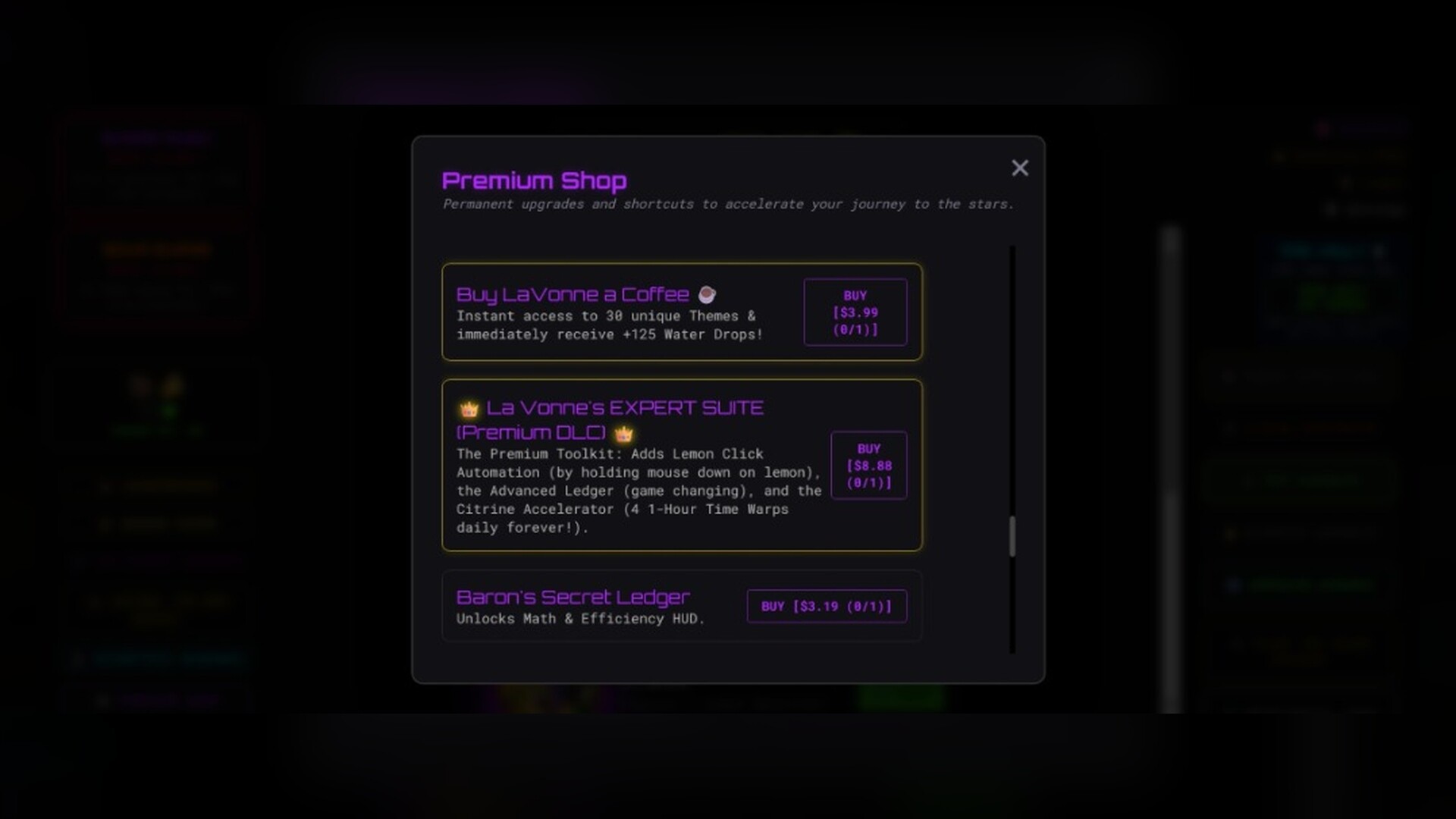 LaVonne's Lemons Idle - EXPERT SUITE