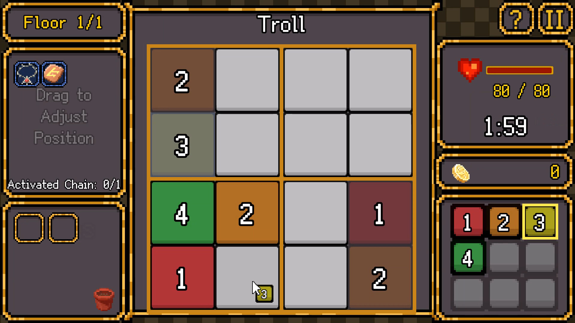 SudoCrawler : Sudoku + Roguelike screenshot 4