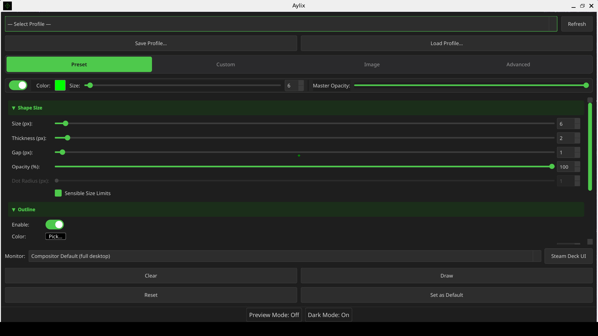 Aylix: Linux Native Crosshair Overlay Featured Screenshot #1