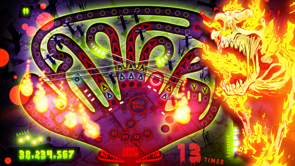 Screenshot 2 of Zombie Pinball - additional gameplay view