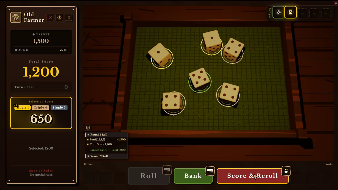 Dice Tavern: Farkle Roguelike video 3