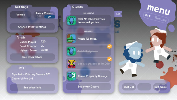 Screenshot 3 of Piperbob's Painting Service - more gameplay footage