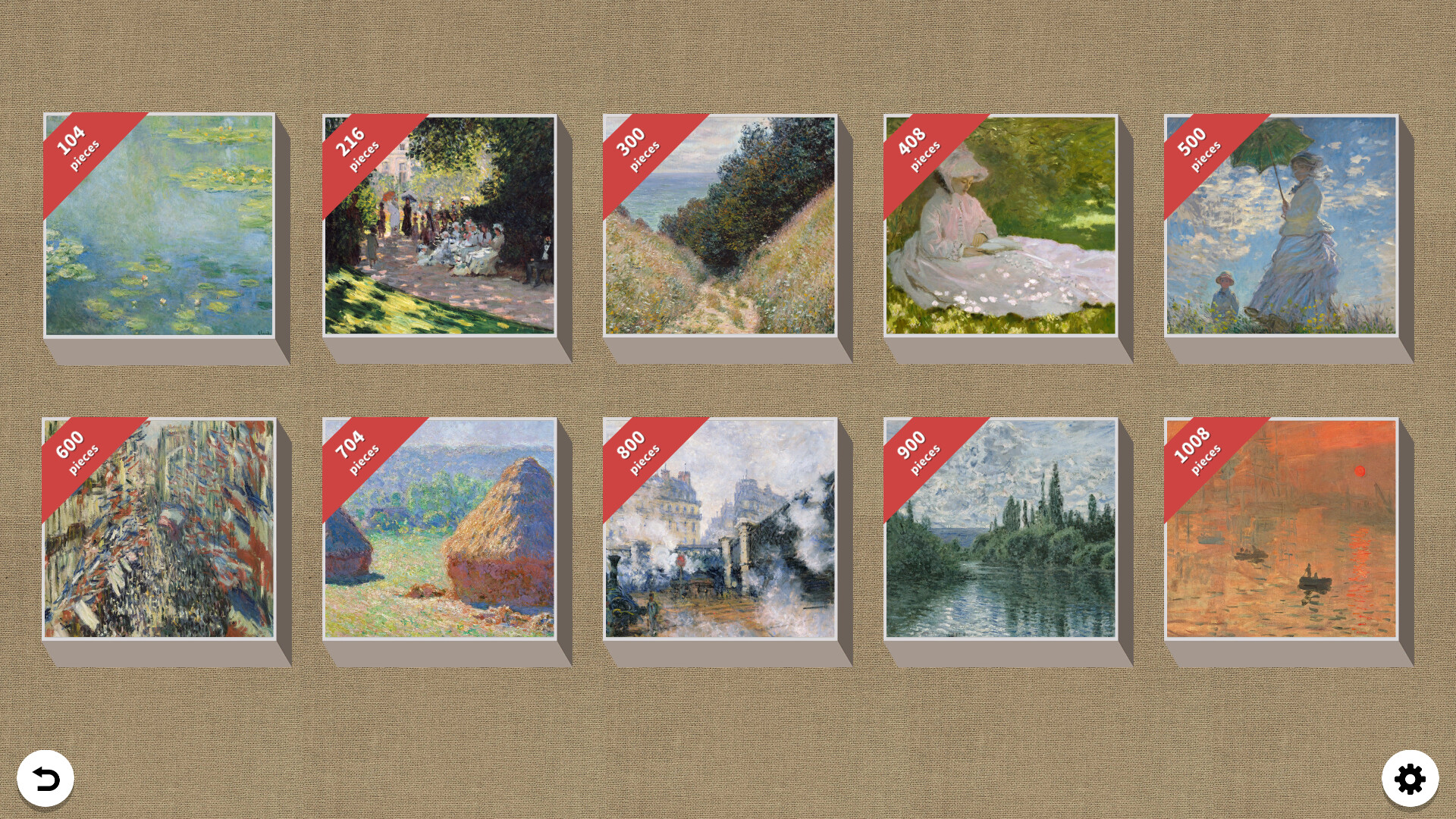 Pieceful Gallery - Claude Monet Featured Screenshot #1