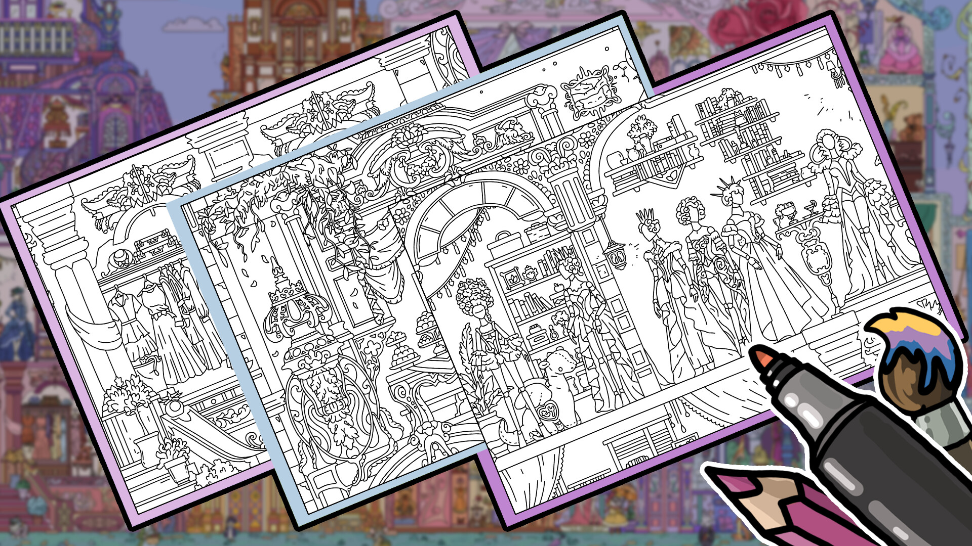 FIND KITTENS 11: Dollhouse - Coloring Book Featured Screenshot #1