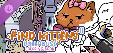 FIND KITTENS 11: Dollhouse - Coloring Book