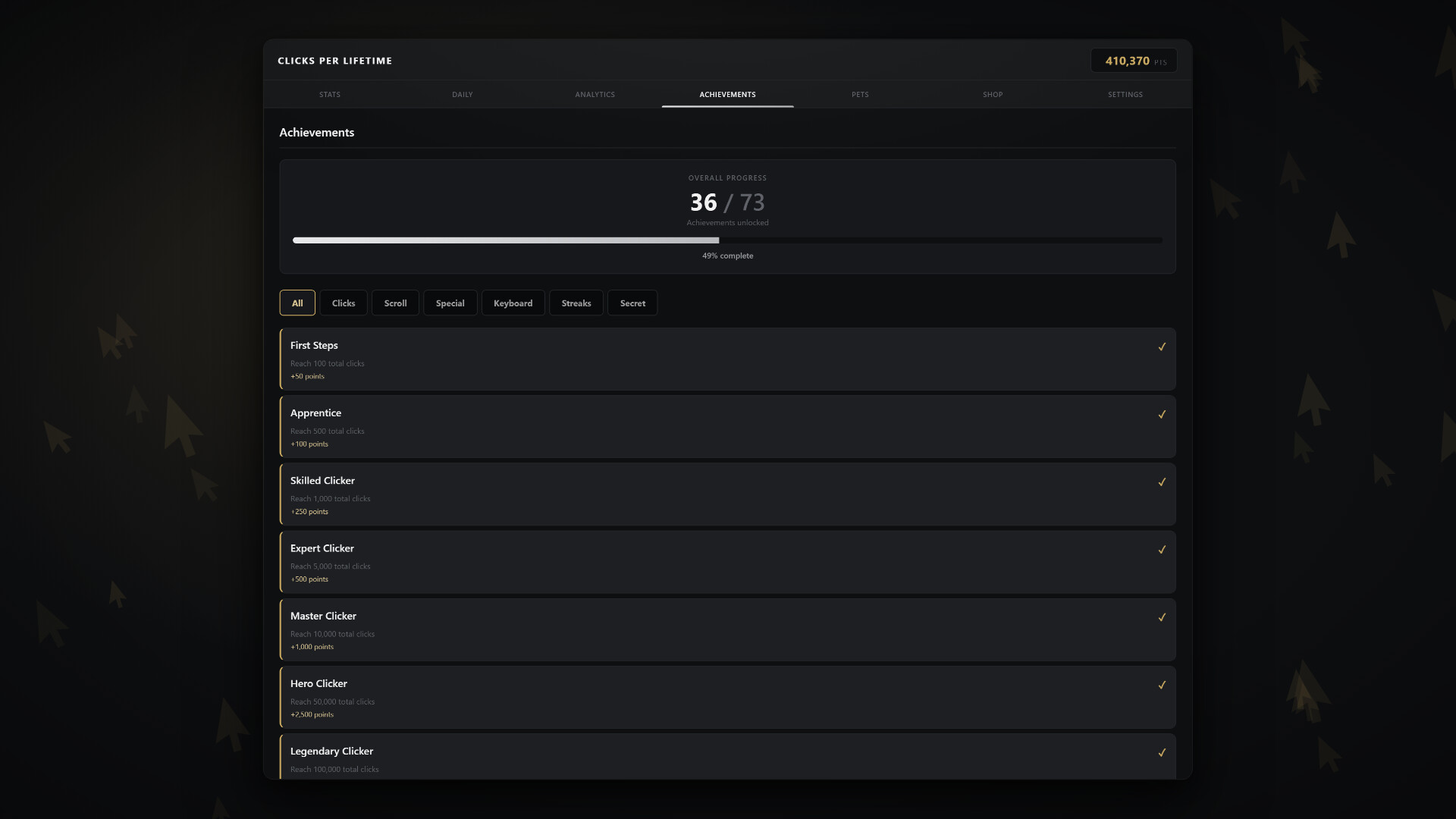 Clicks Per Lifetime screenshot 4