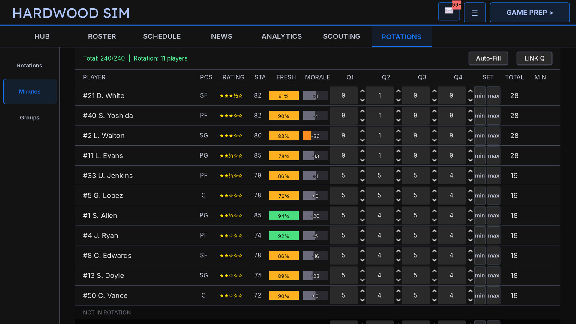 Hardwood Basketball Manager screenshot #2